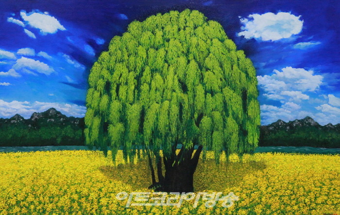 서양화가 조경, 행복 가득한 '유일한 버드나무'