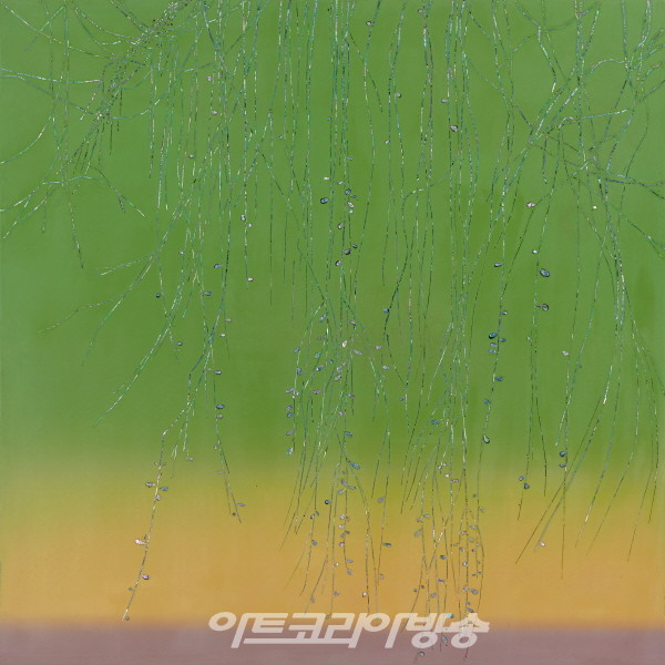 [고충환 미술평론] 정회윤의 옻칠 회화 '사막에, 소금호수에, 버드나무에, 세상 끝에 서다'