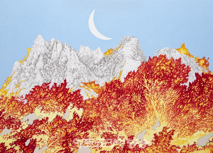 [김최은영 미술평론] 이상향과 만난 AI望산수도, 나형민 '망산수도(望山水圖)'